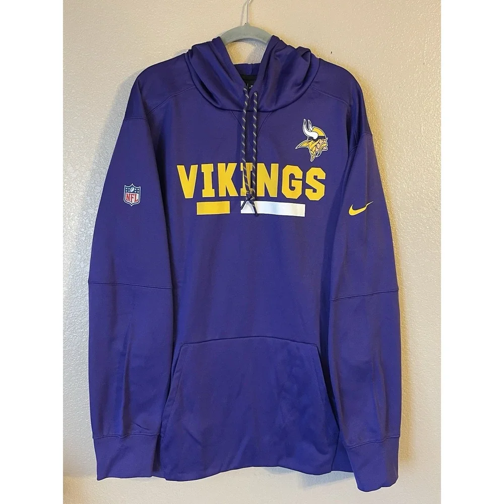 Men's 3XL‎ NWOT Minnesota Vikings Nike Dri-Fit Pullover Hoodie Purple